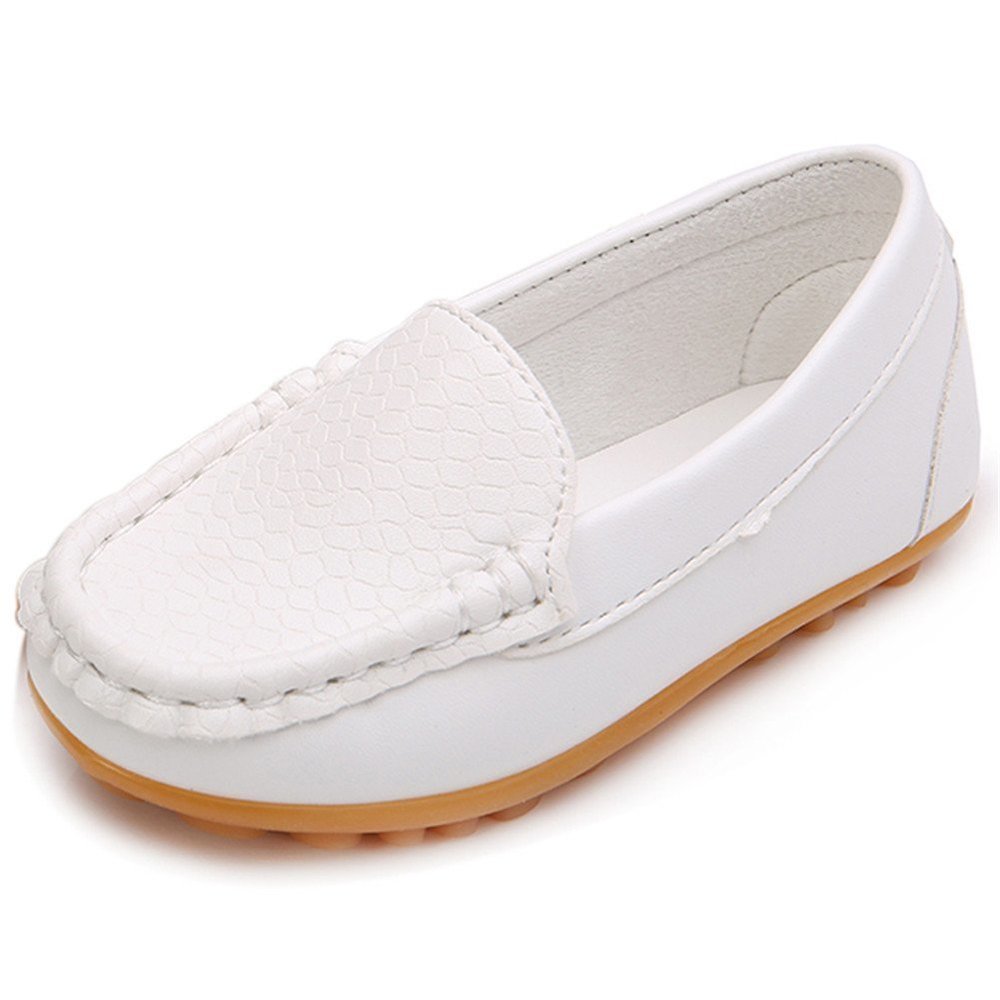 NEW LONSOEN TODDLER/LITTLE KID BOYS GIRLS SOFT SYNTHETIC LEATHER LOAFER SLIP-ON